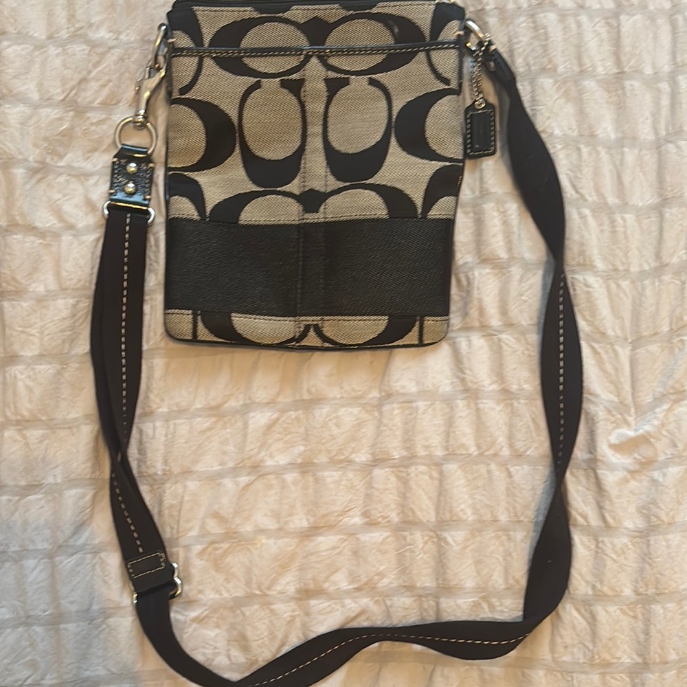 Coach Black and Tan  Crossbody Bag